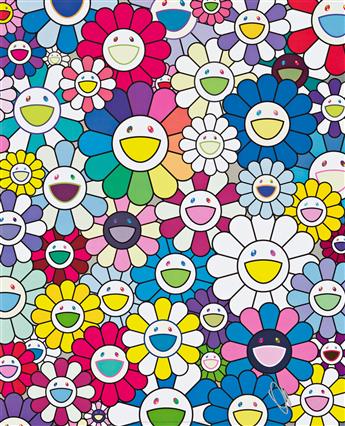 TAKASHI MURAKAMI Three color offset lithographs.